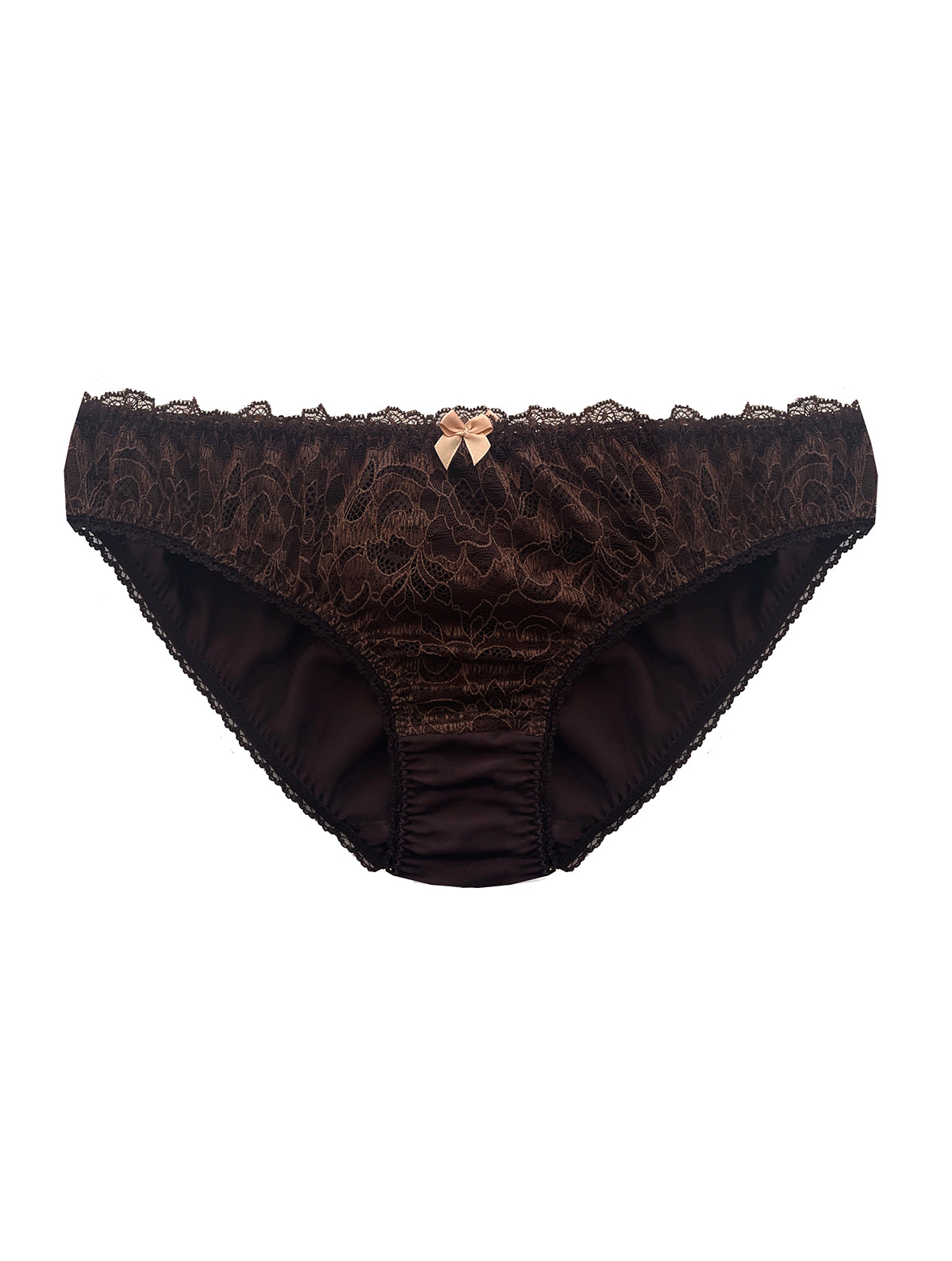 Lola Brown Silk and Lace Knicker 