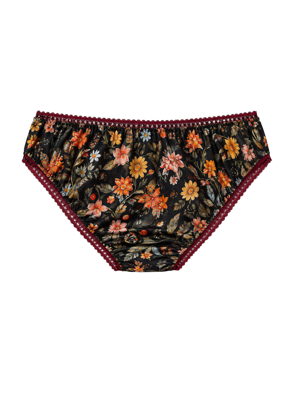 Amy Botanical Print Cotton Knicker Back | Luxury Lingerie UK | Ayten Gasson