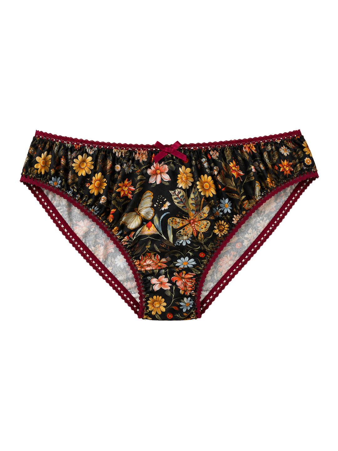 Amy Botanical Print Cotton Knicker | Luxury Lingerie UK | Ayten Gasson