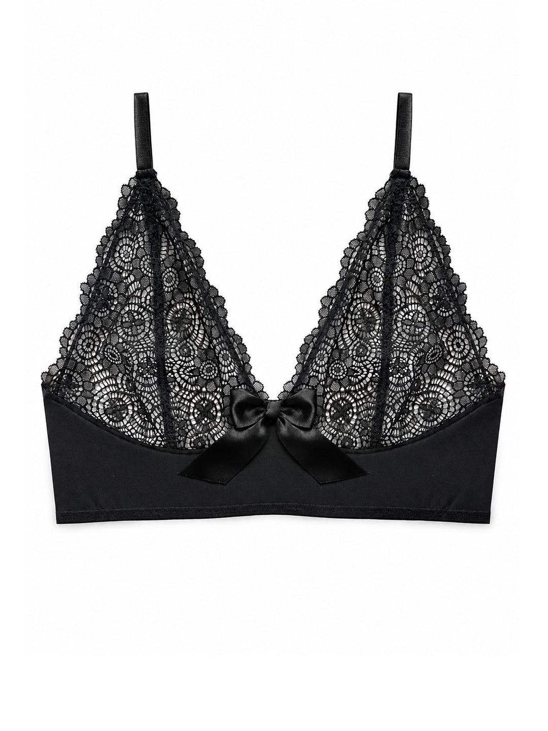 Organic bamboo jersey longline bralette with Oeko-Tex lace - eco-friendly luxury lingerie by Ayten Gasson