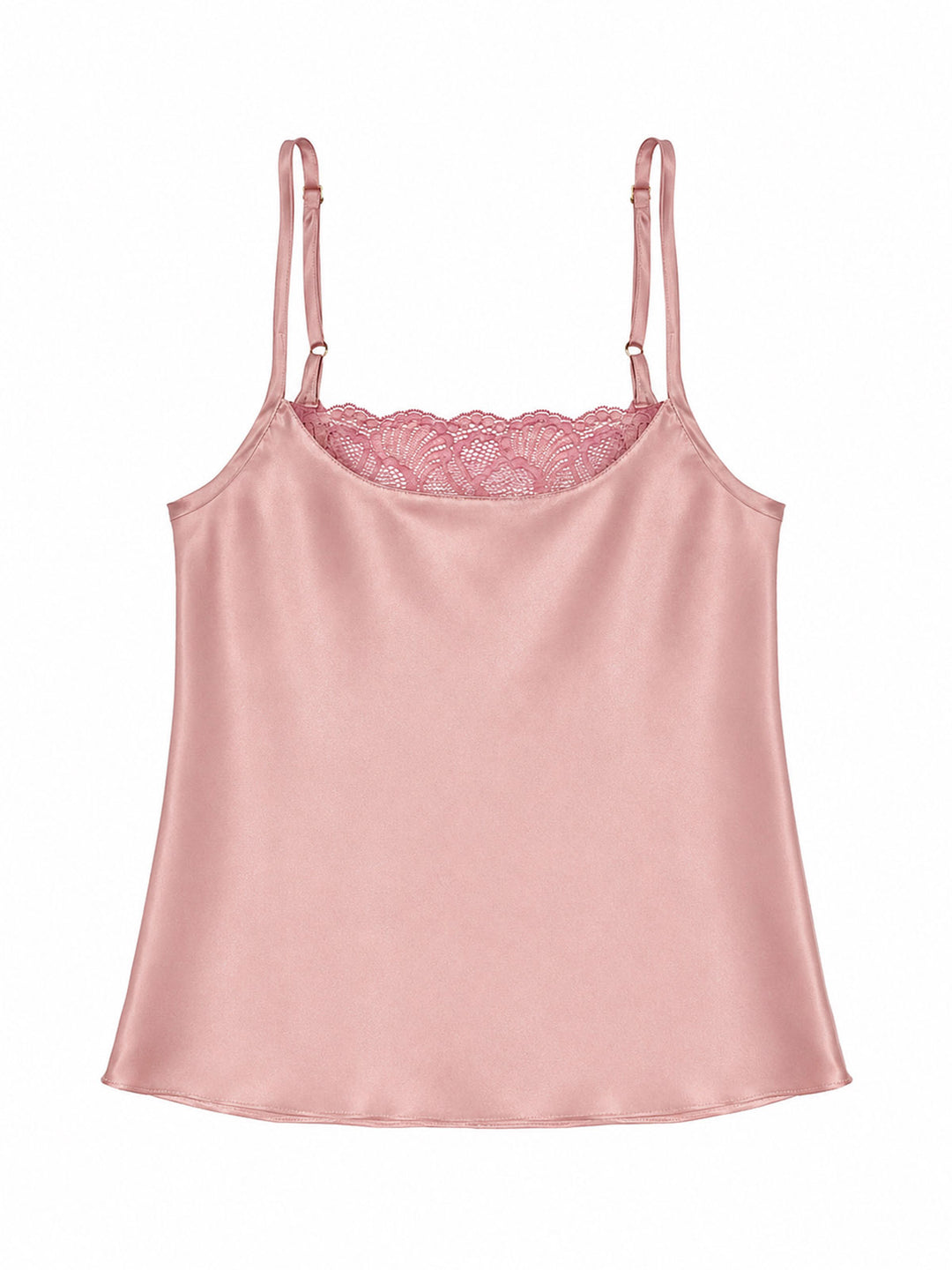 Beneath The Bloom rose silk camisole on white background - handmade luxury nightwear Brighton