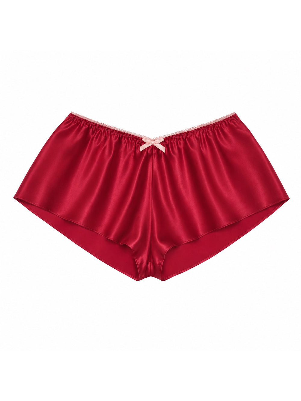 Beneath The Bloom burgundy silk French knicker on white background - handmade luxury lingerie Brighton