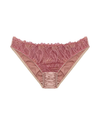 Beneath The Bloom Rose Silk Knicker By Ayten Gasson on a white background