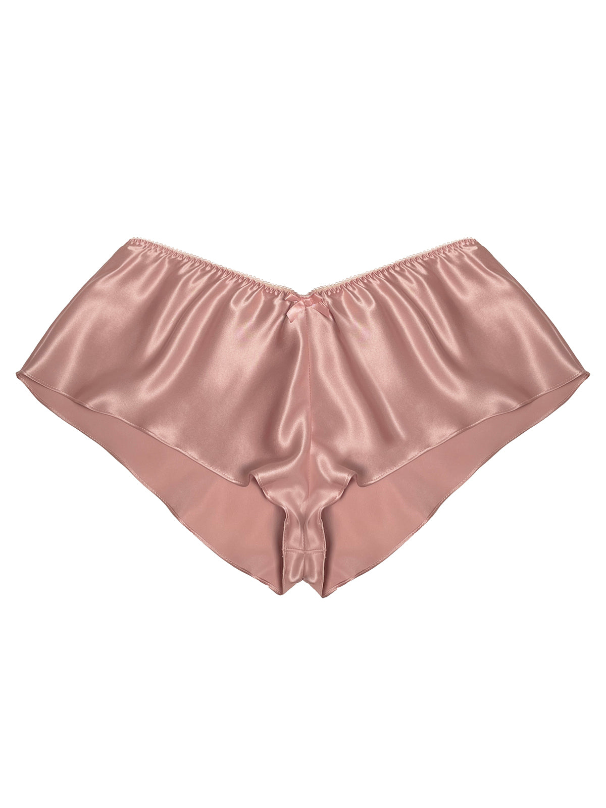 Beneath The Bloom Rose Silk French Knicker by Ayten Gasson on a white background