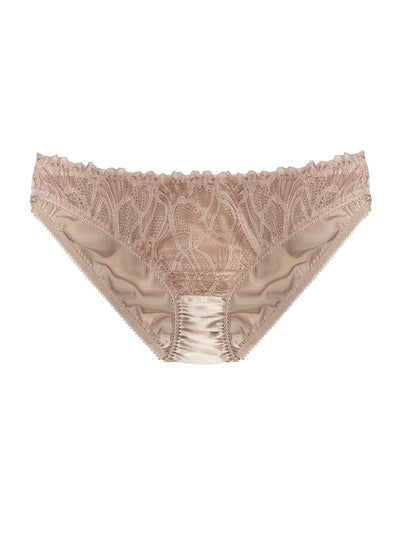 Beneath The Bloom Blush Silk Knicker by Ayten Gasson on a white background