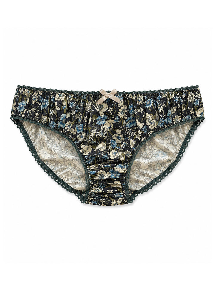 Country Garden Cotton Knicker - Grey by Ayten Gasson