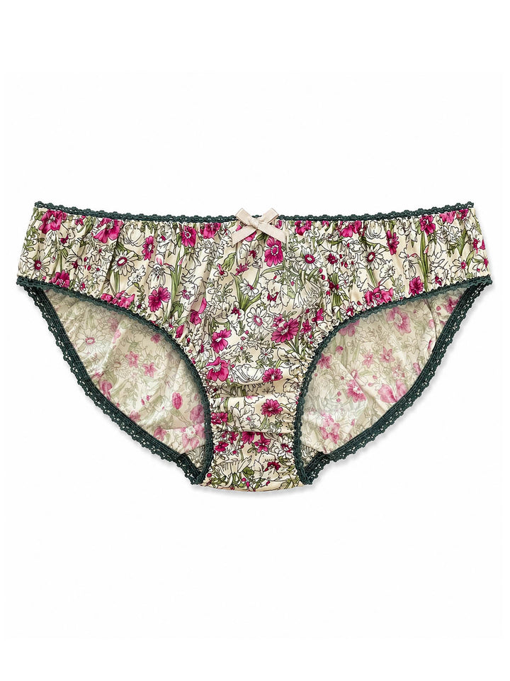 Country Garden Cotton Knicker - Light Cream by Ayten Gasson