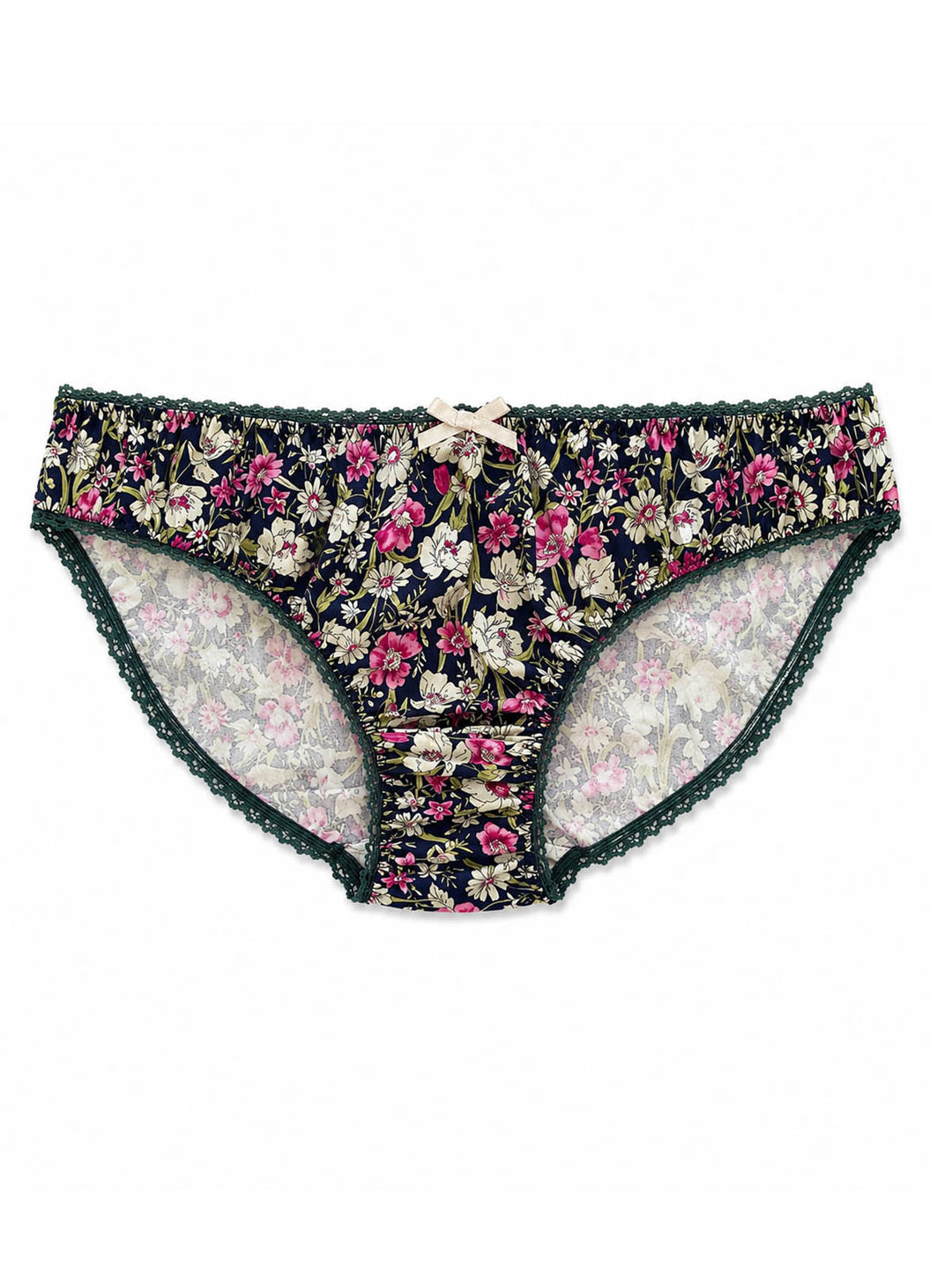 Country Garden Cotton Knicker - Navy by Ayten Gasson