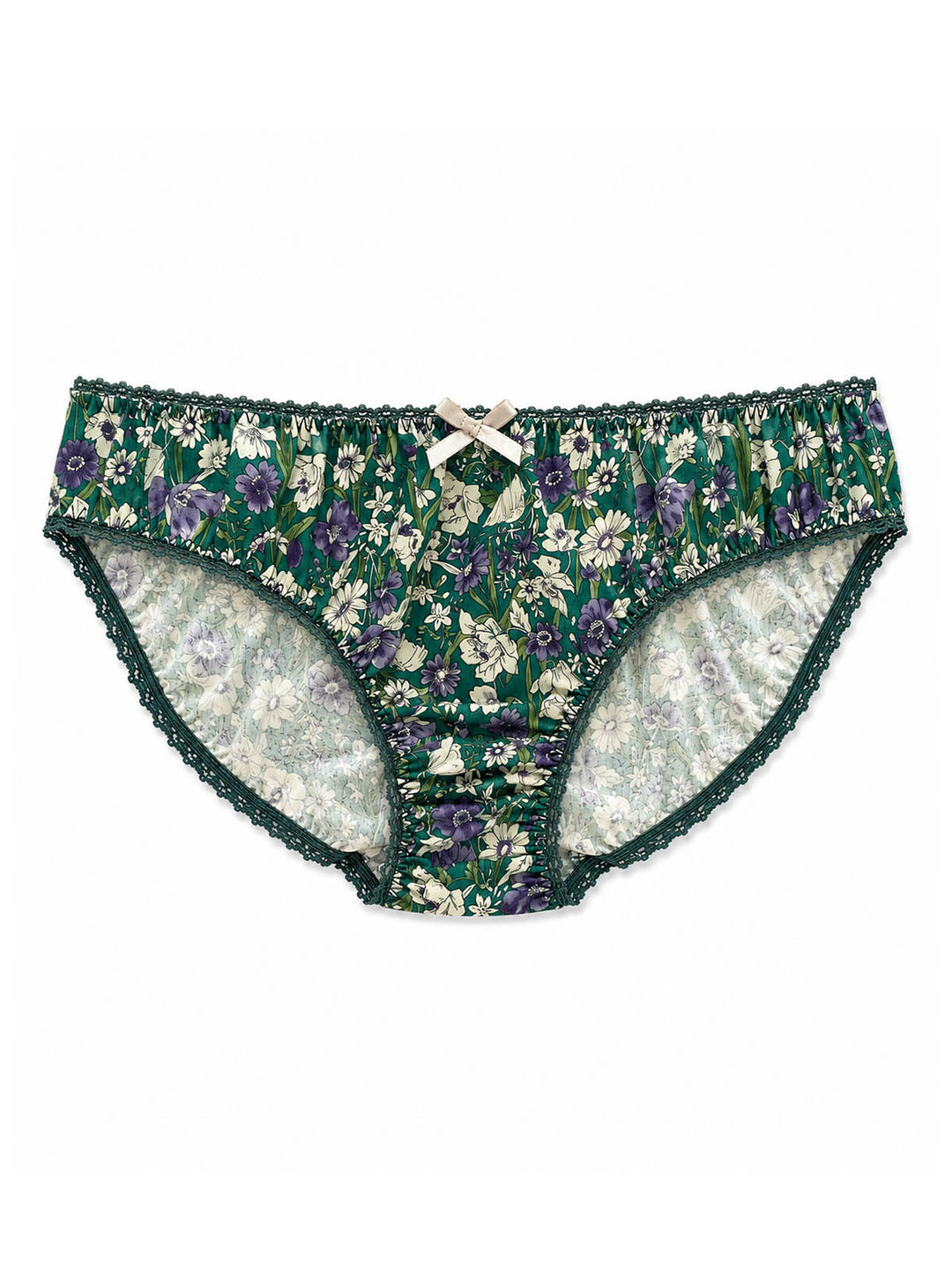Country Garden Cotton Knicker - Teal by Ayten Gasson