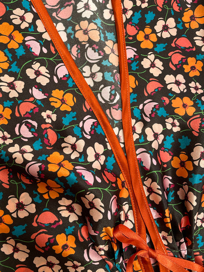 Edie Lane Liberty Silk Bed Jacket Close Up