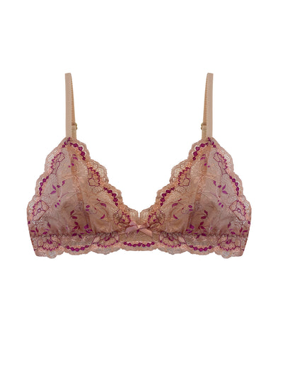 Keira Peach Eco Lace Bralette by Ayten Gasson