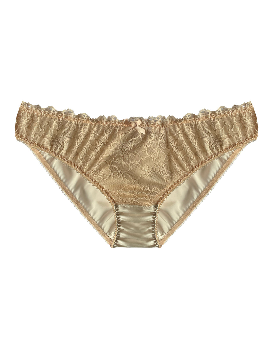 Mary cream silk and lace knicker - handmade luxury lingerie by Ayten Gasson
