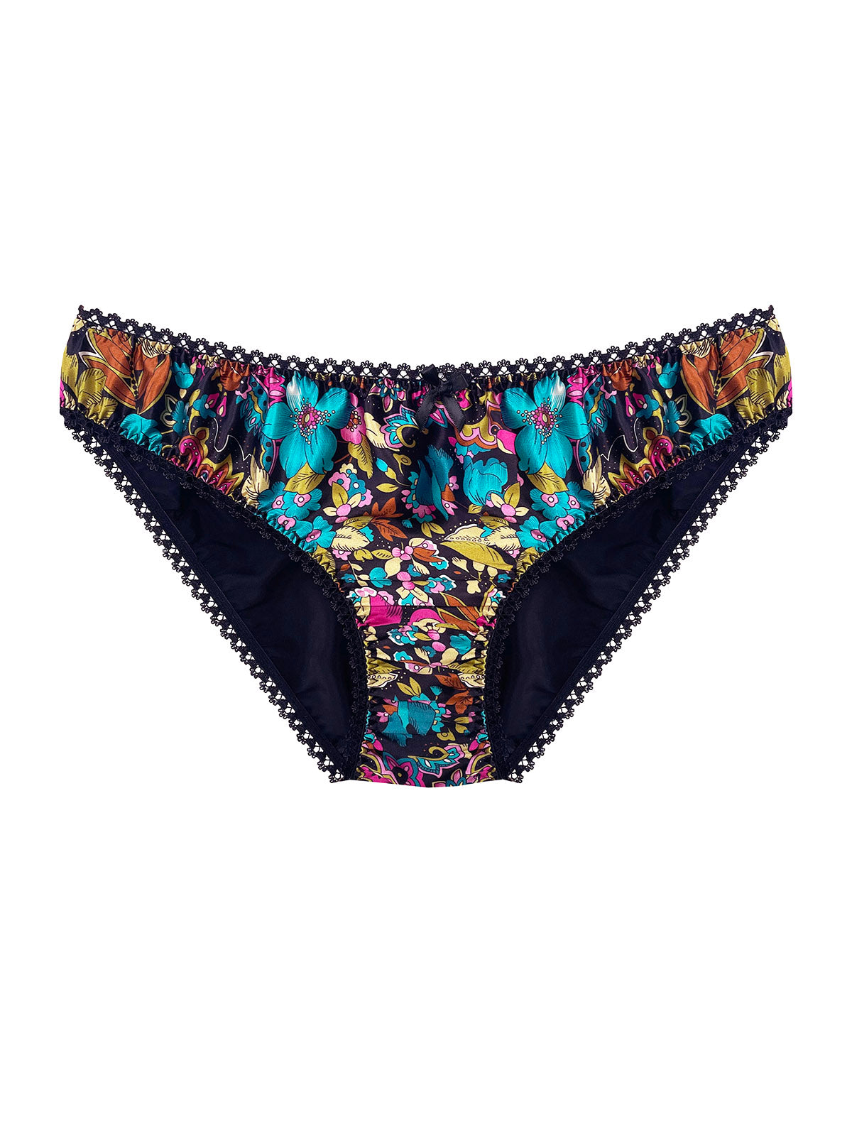 Neon Bloom Silk Knicker
