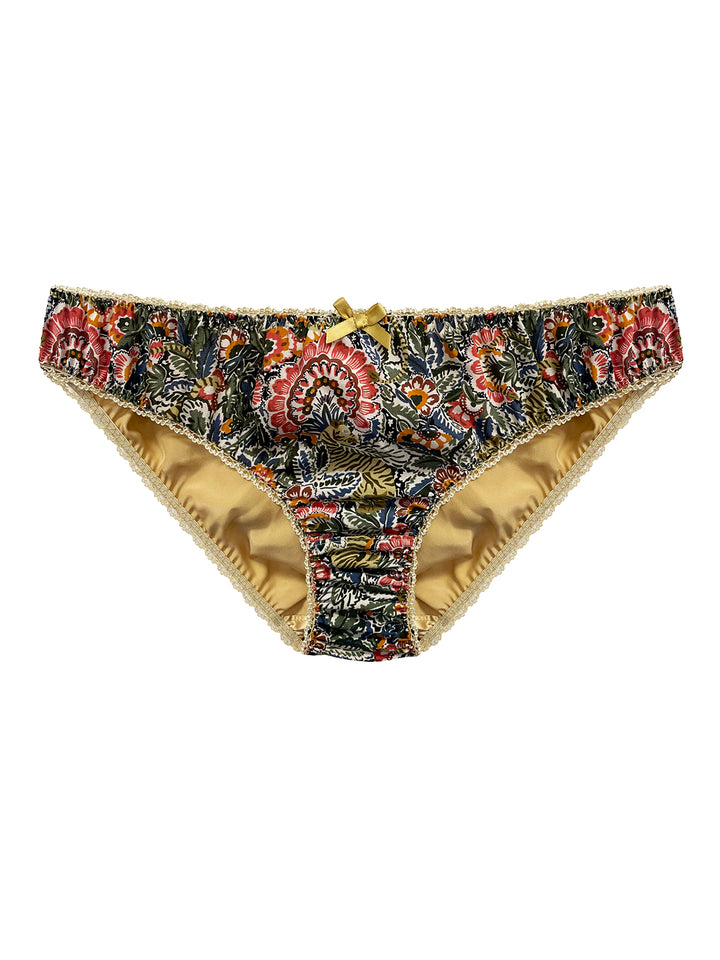 Prince Milo Liberty London silk knicker with floral print - handmade luxury lingerie by Ayten Gasson