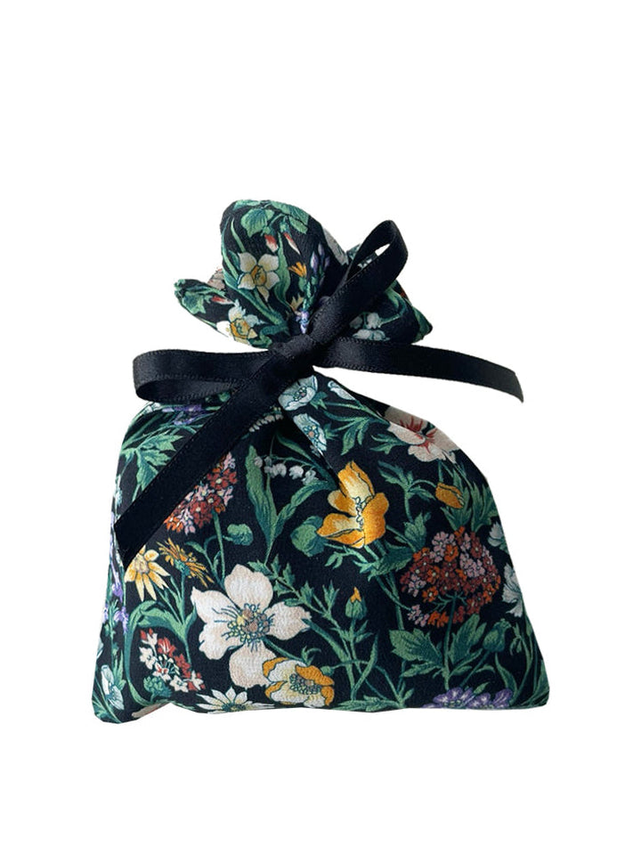 Rachel Meadow Liberty London silk lavender bag with floral print - handmade luxury aromatherapy gift by Ayten Gasson
