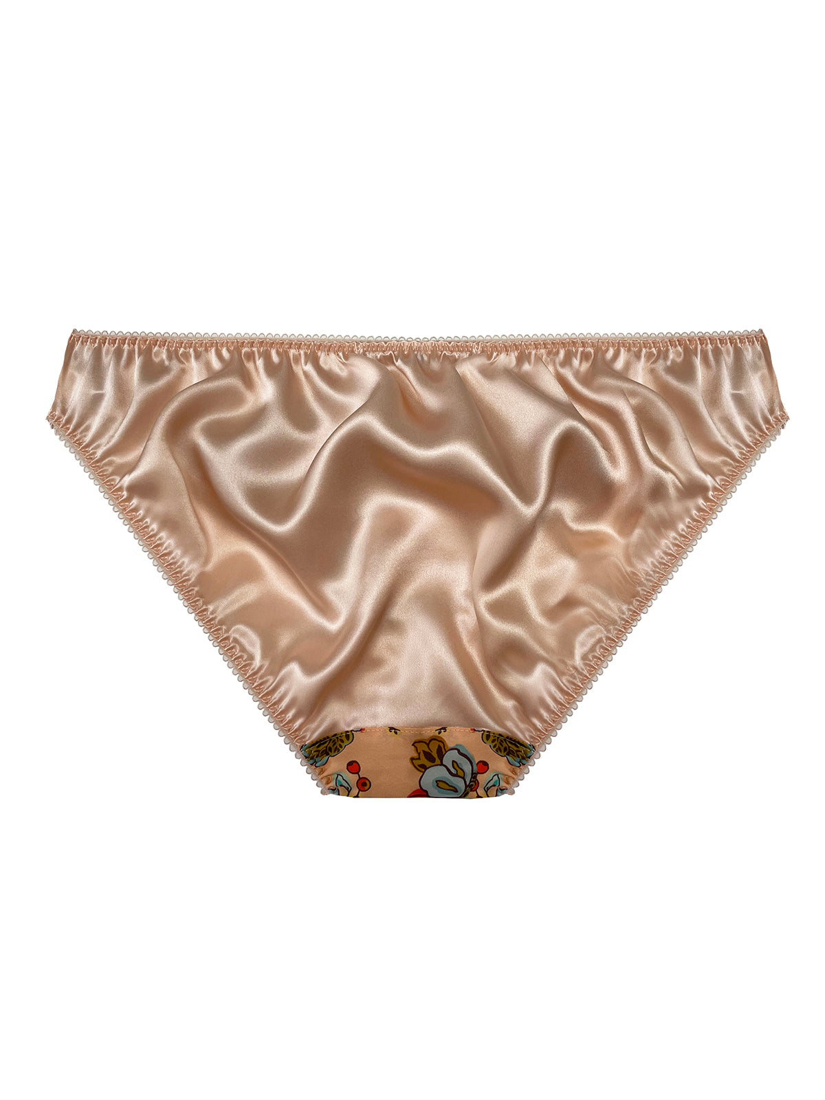 Seresse Liberty Silk Knicker underwear with a patterned waistband on a white background
