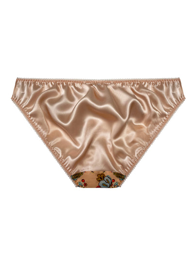 Seresse Liberty Silk Knicker underwear with a patterned waistband on a white background