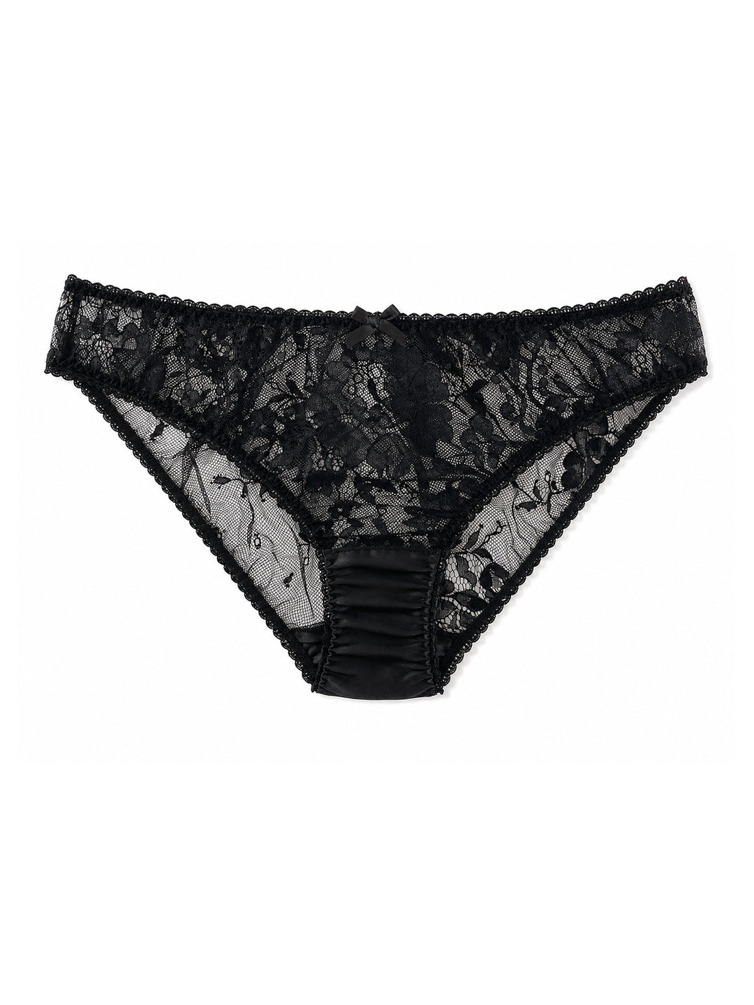 Evie Black Sheer Lace Knicker | Luxury Lingerie UK | Ayten Gasson