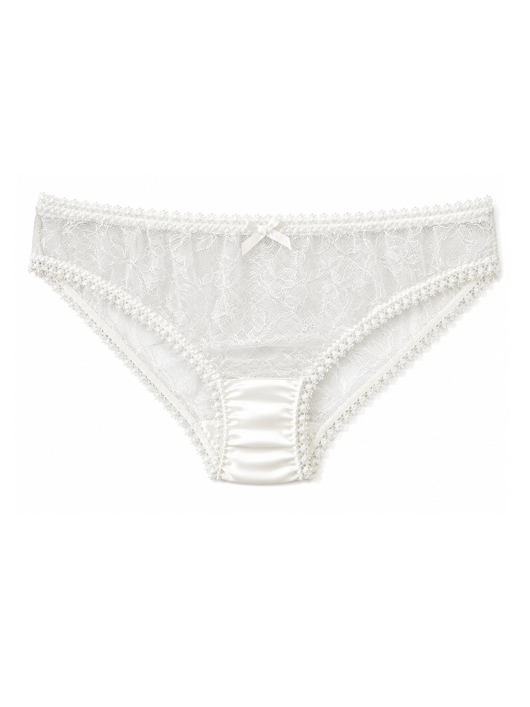Evie Ivory Sheer Lace Knicker | Luxury Lingerie UK | Ayten Gasson