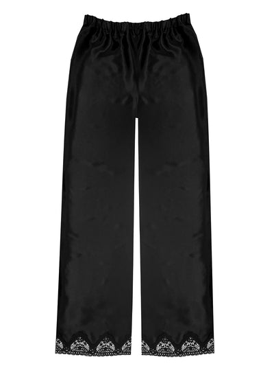 Zoe Black Silk Pyjama Pants by Ayten Gasson