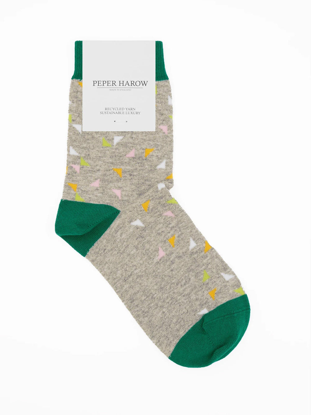 Peper Harow trilateral grey socks lifestyle - luxury women's hosiery by Ayten Gasson