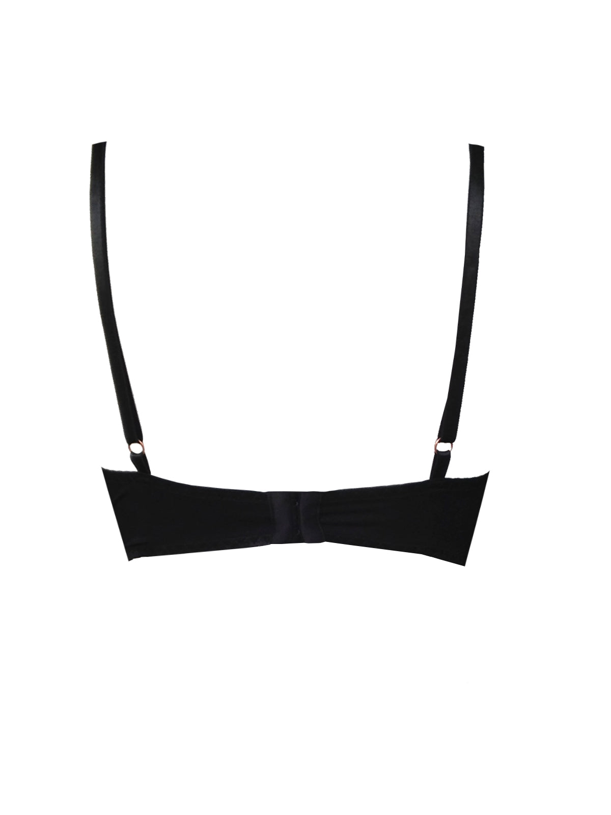 Ava Black Organic Bamboo Jersey & Lace Bralet