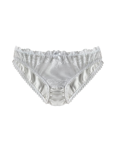 Clara White Lace Front Knicker by Ayten Gasson