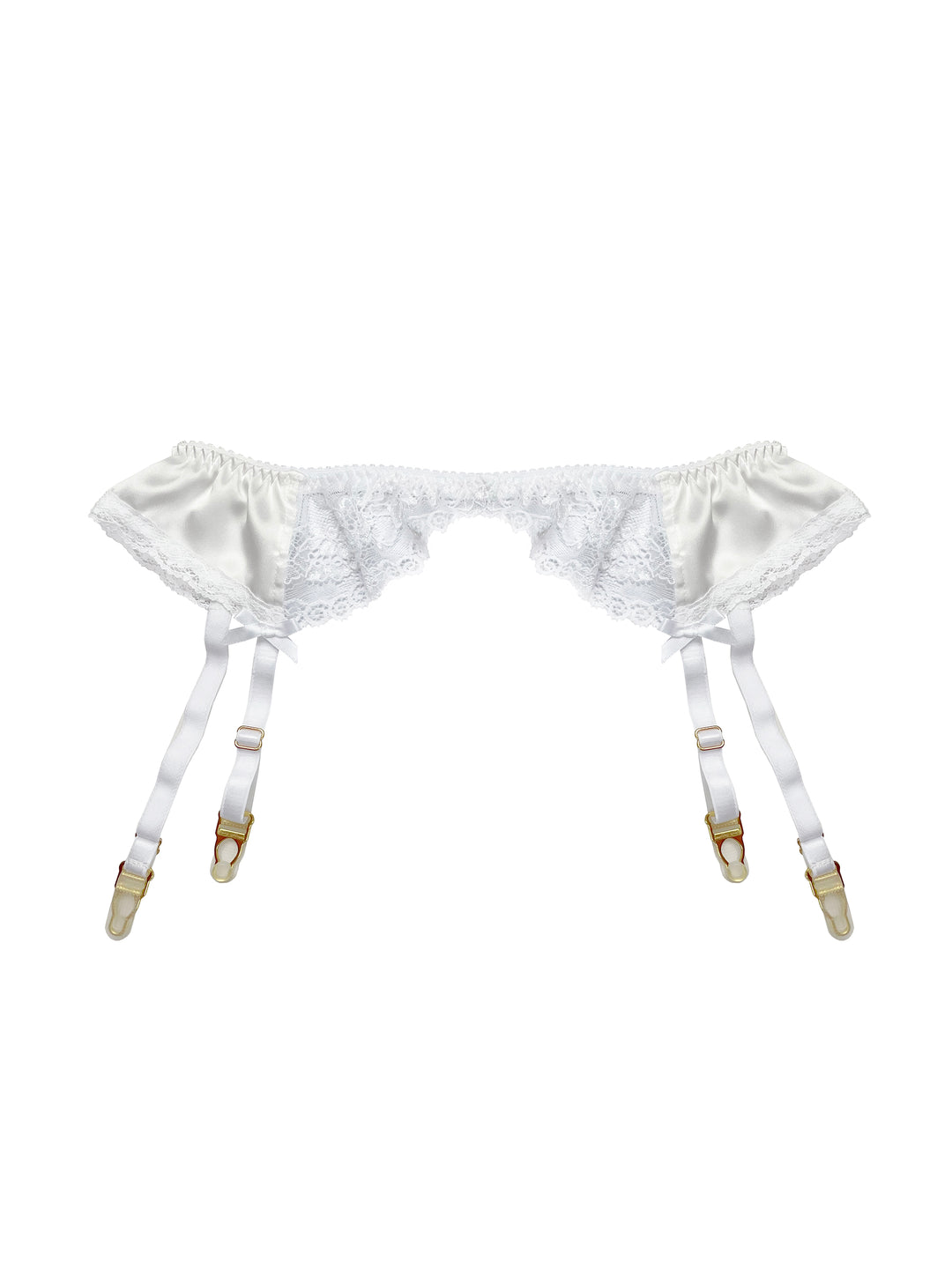 silk garter belt Dark Garden XS Burgundy Satin Garter Belt (Limited Edition) main image 1