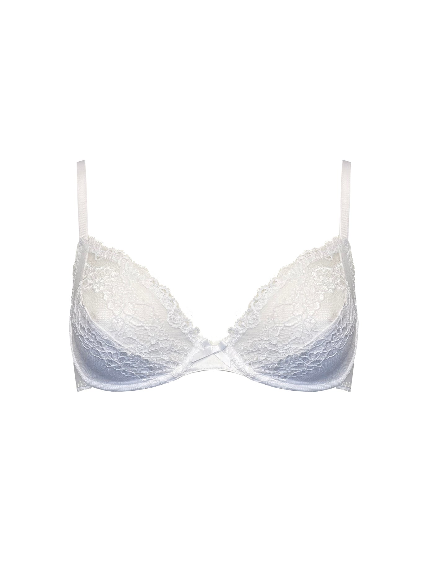 Luxurious plunge bra with a silk band, gold-coloured ring accents, and a sustainable design, perfect for a sophisticated and comfortable fit