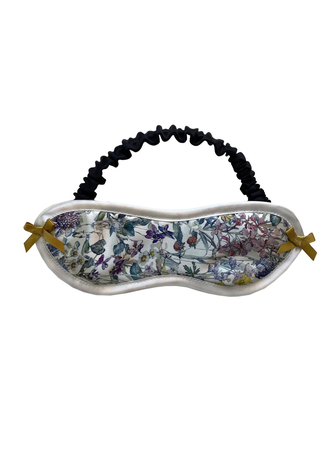 Wildflower Liberty London silk eye mask with multicoloured floral print - luxury handmade sleep mask